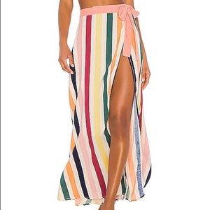 Tularosa Sweet Pea Skirt in Rainbow Stripe